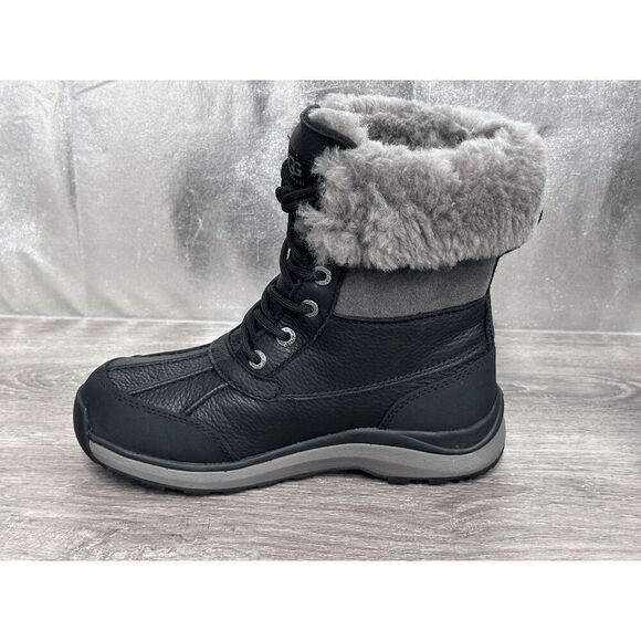 Ugg Women's Adirondack Iii Waterproof Boots - Black 5M - Picture 3 of 8